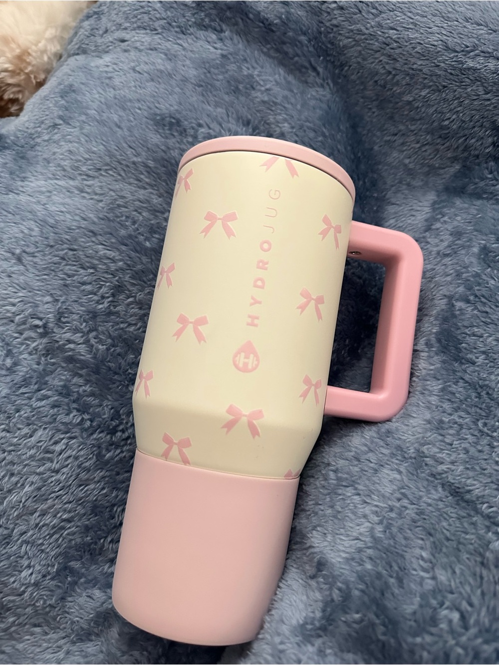 HydroJug 20 oz pink bows